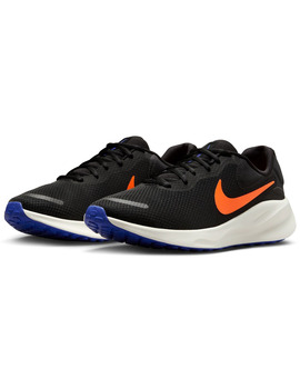 zapatilla running hombre, nike  REVOLUTION 7, negro/naranja