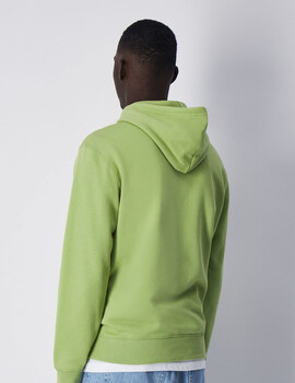 sudadera champion con capucha verde lima