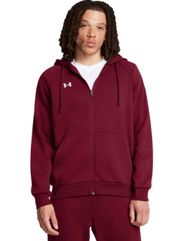 sudadera hombre con capucha under armour  granate