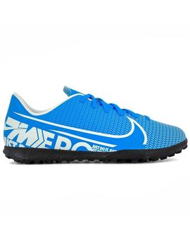 BOTA DE FUTBOL NIKE JR VAPOR 13 CLUB TURF AZUL