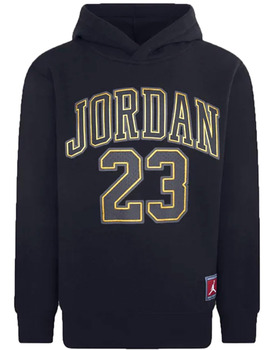 sudadera junior  JORDAN HBR FLC PO, negro/bronce