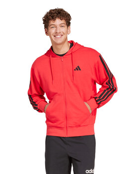 sudadera abierta adidas hombre  3S FT ,rojo