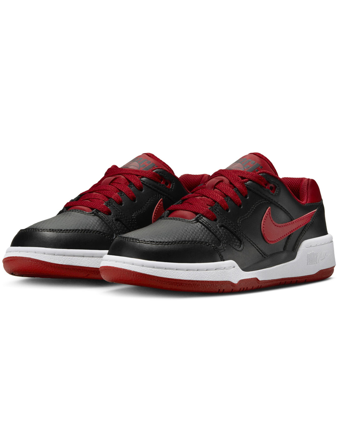 zapatilla nike junior FULL FORCE LOW negro/rojo