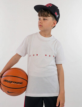 camiseta manga corta junior Jordan  PRACTICE TAPE, blanco