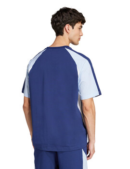 camiseta hombre adidas  manga corta , azulón blanco