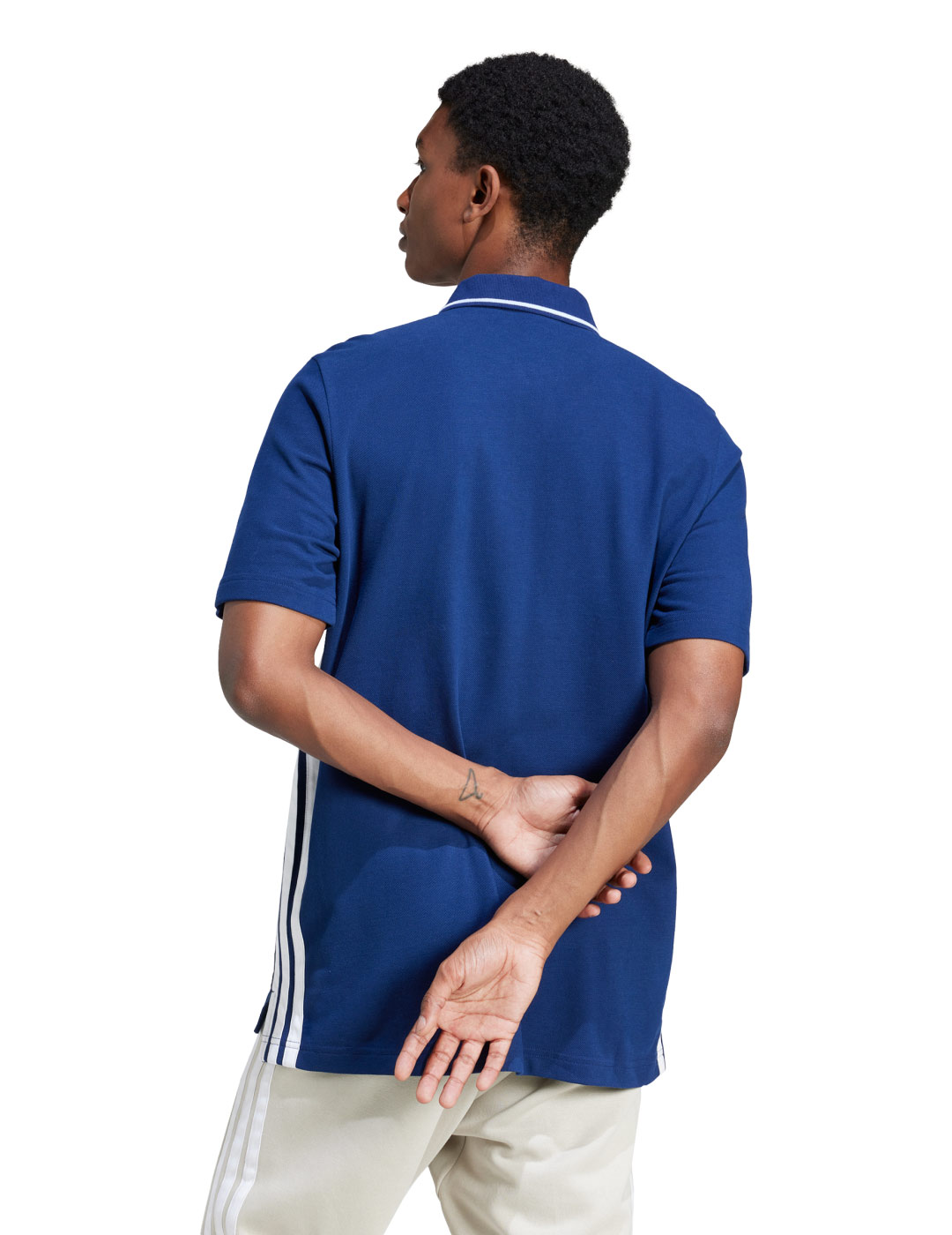polo adidas hombre M 3S, azulón/blanco