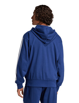 sudadera abierta con capucha adidas hombre azulón/blanco