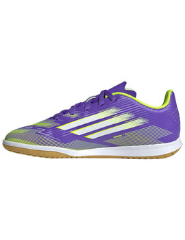 bota de fútbol sala adidas F50 CLUB IN J, morado/verde