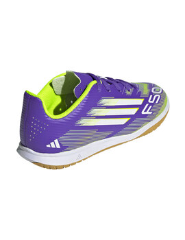 bota de fútbol sala adidas F50 CLUB IN J, morado/verde