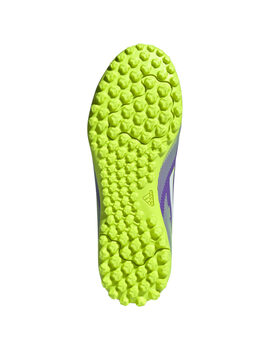 bota de fútbol turf con velcro adidas F50 LEAGUE   Jr. morado/verde