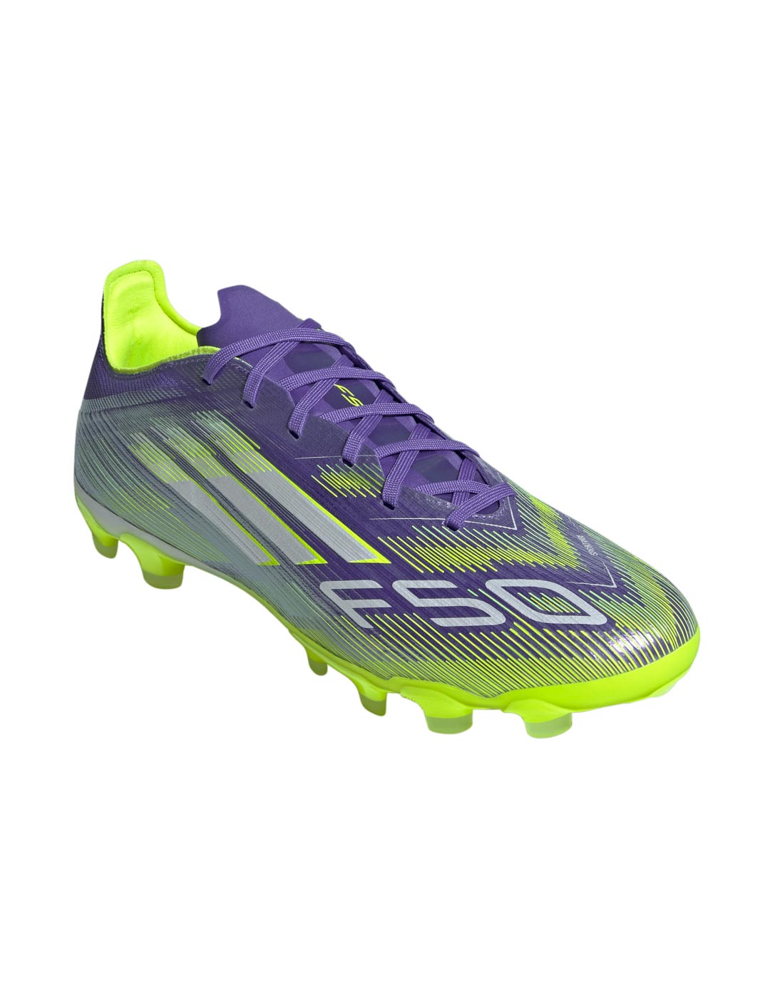 bota de fútbol adidas F50 PRO MG, blanco/verde
