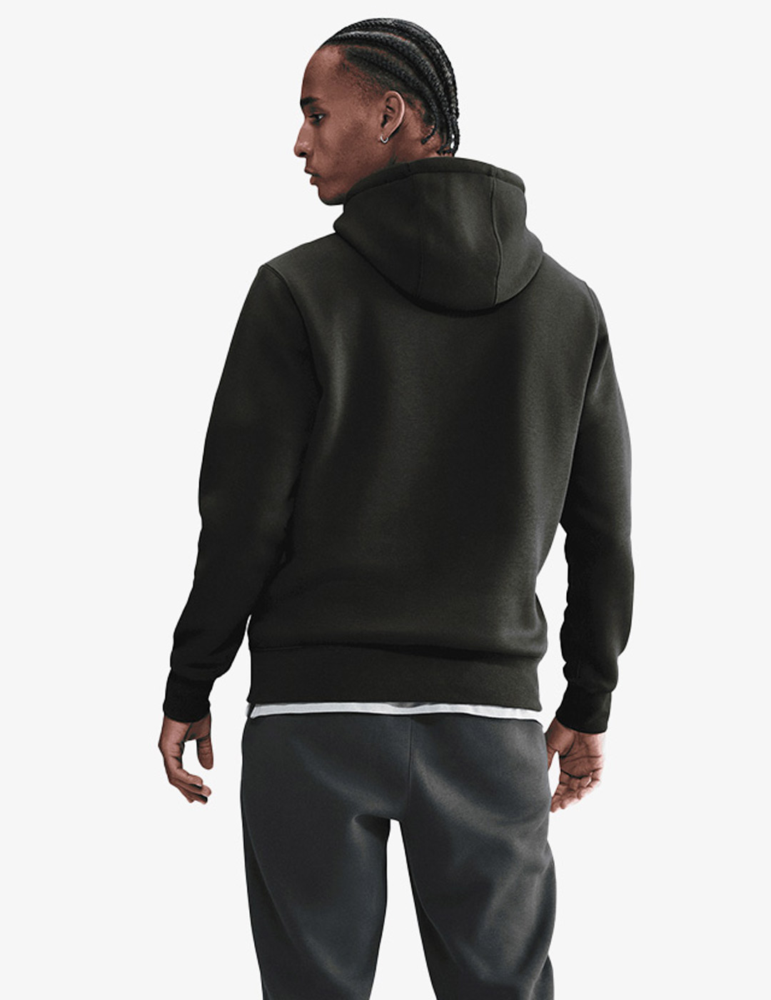 sudadera algodón  de capucha nike classics verde