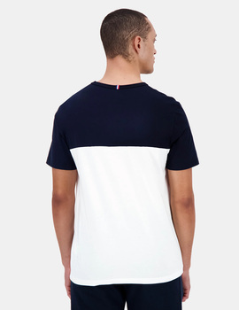 camiseta manga corta hombre lecoq sportif, marino/rojo