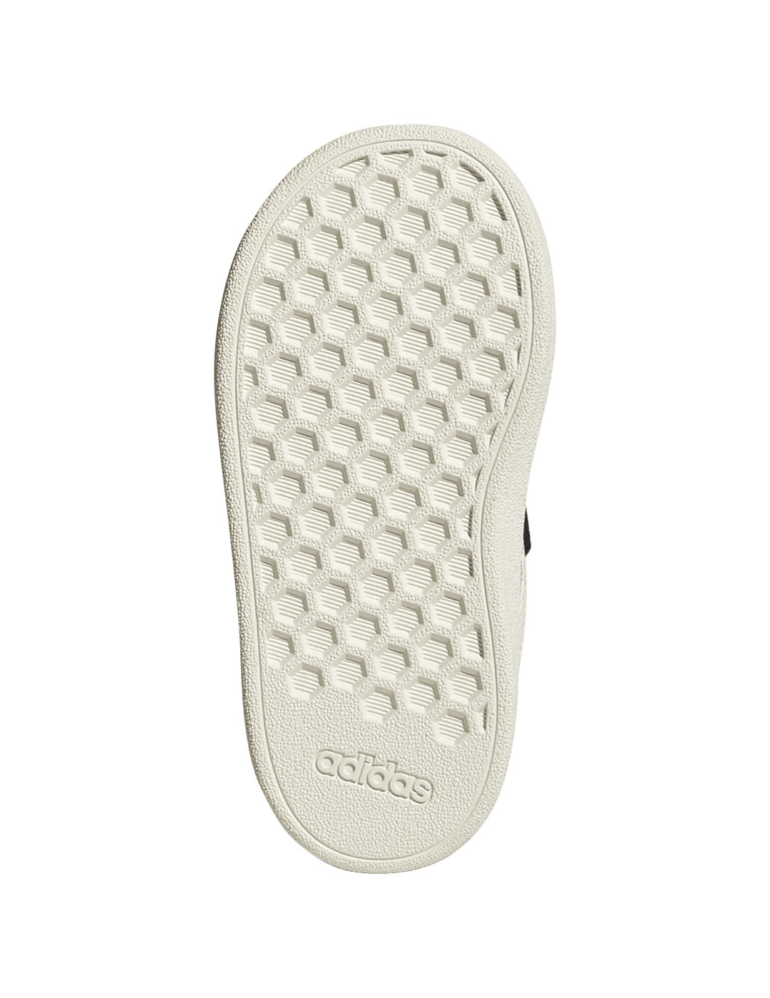 zapatilla adidas bebé con velcro GRAND COURT, negro blanco