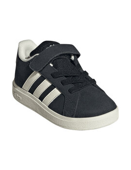 zapatilla adidas bebé con velcro GRAND COURT, negro blanco
