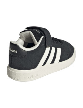 zapatilla adidas bebé con velcro GRAND COURT, negro blanco