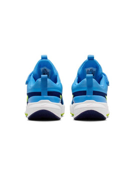 zapatilla niño con velcro nike  STAR RUNNER 5 , celeste/marino