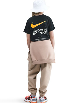 camiseta mnaga corta niñe niño, negro