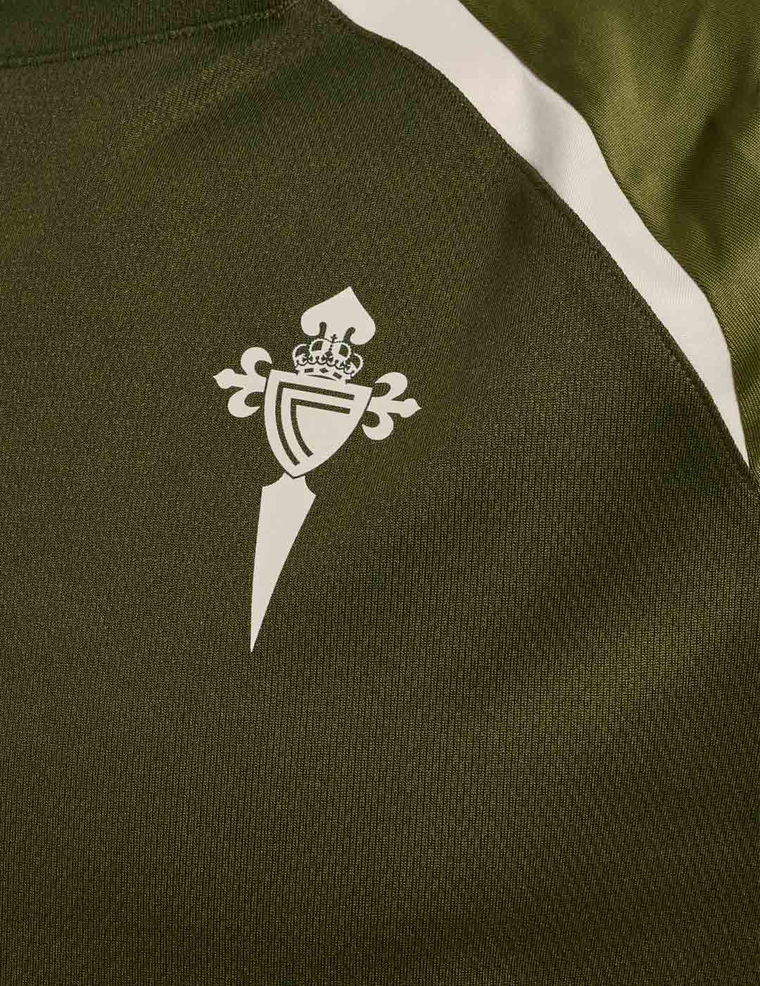 sudadera Celta JR. media cremallera verde
