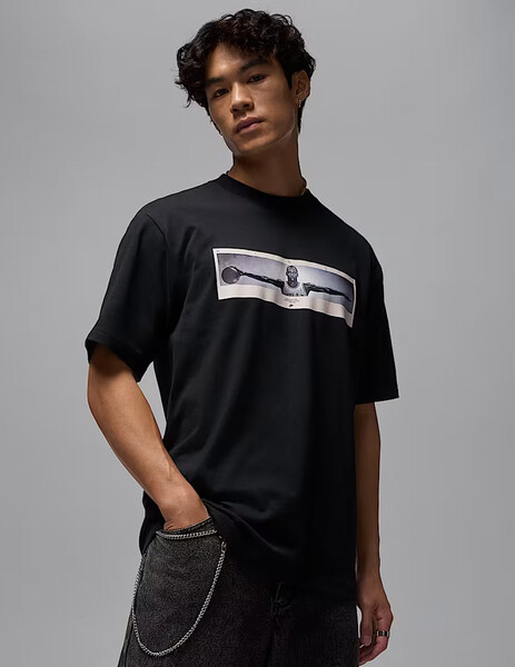 camiseta manga corta JORDAN MEN'S PHOTO, negro