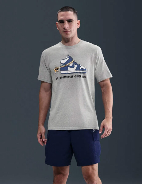 camiseta jordan manga corta hombre nike M90 OC, gris