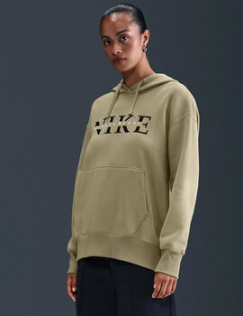 sudadera nike de capuhca mujer oversize   PHNX FLC, verde