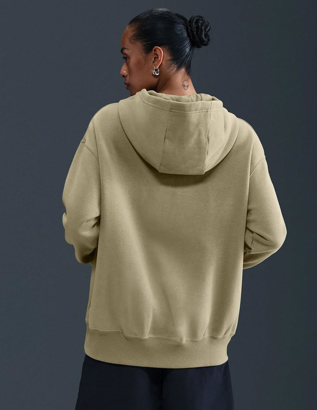 sudadera nike de capuhca mujer oversize   PHNX FLC, verde