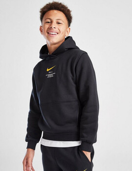 sudadera nike junior con capucha negra