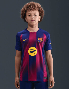 camiseta F.C. Barcelona azul grana junior 2025/26