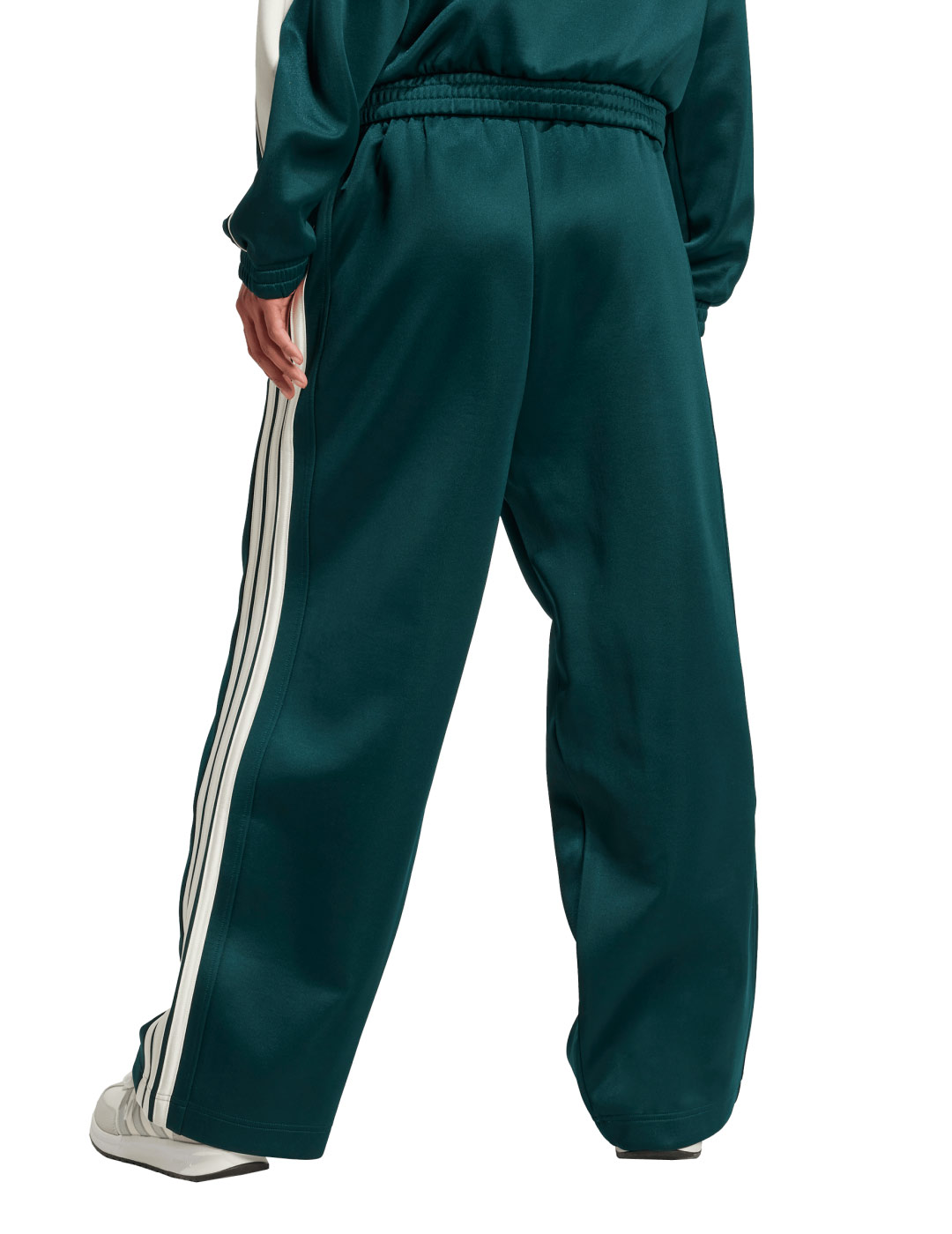 pantalón de chandal adids oversize tres bandas mujer STADIUM TP, verde/blanco