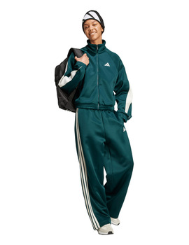 pantalón de chandal adids oversize tres bandas mujer STADIUM TP, verde/blanco