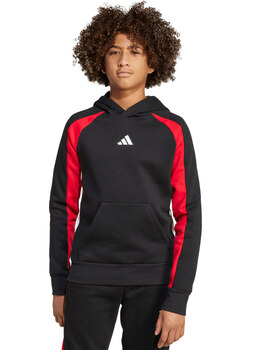 sudadera de capucha adidas junior, negro/rojo