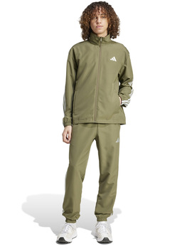 chandal adidas hombre tres bandas  verde kaki/blanco