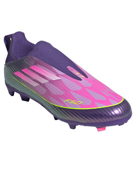 adidas F50 LEAGUE LL FG/MG Junior LAMINE YAMAL, morado/rosa