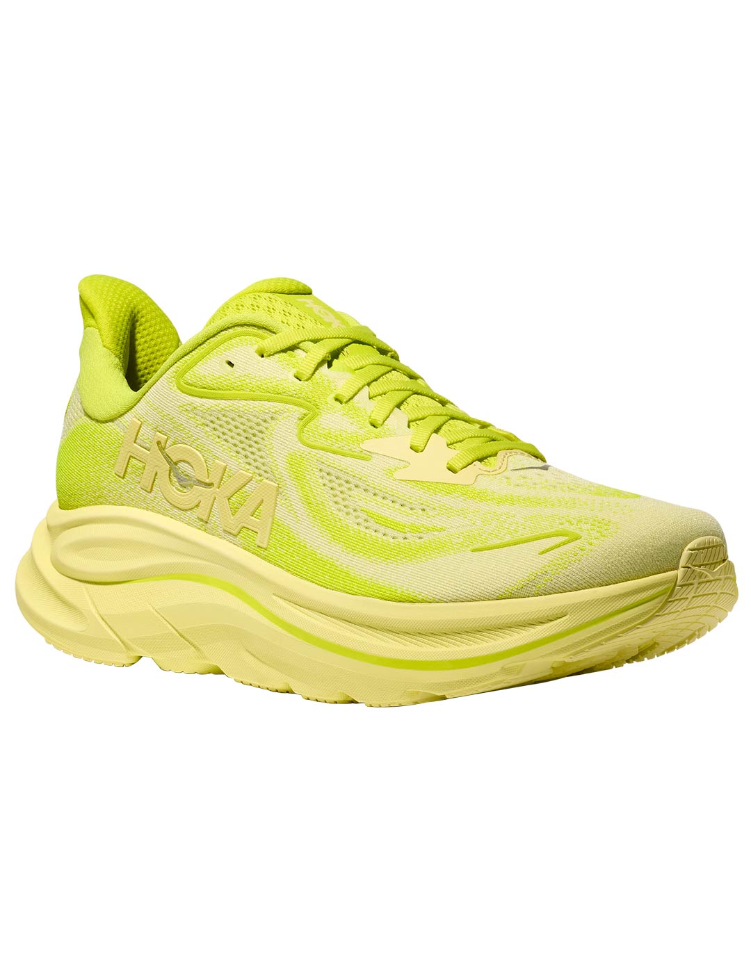 hoka CLIFTON 10 hombre, amarillo fluor