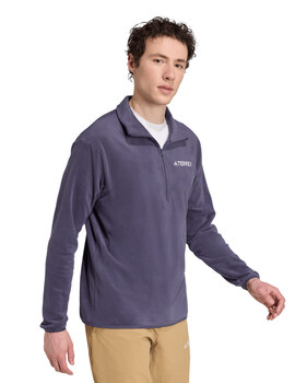 sudadera polar media cremallera adidas TERREX, azul