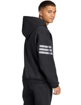sudadera capucha adidas negro/plata