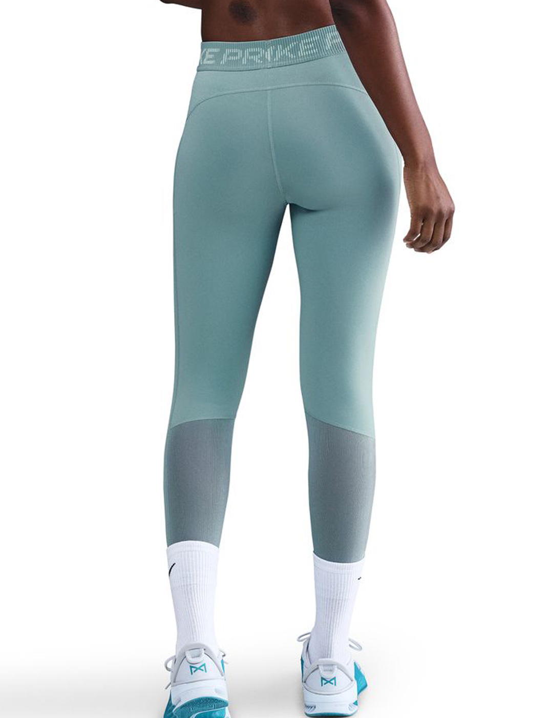 malla mujer NIKE PRO WOMEN'S MID-RISE 7/8 MESH-, verde