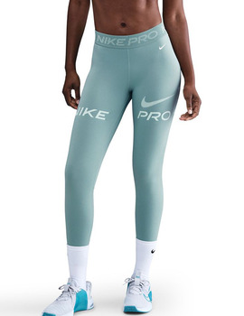 malla mujer NIKE PRO WOMEN'S MID-RISE 7/8 MESH-, verde