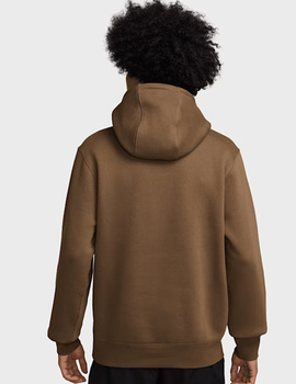 sudadera capucha hombre nike  CLUB MEN'S PULLOVER, marrón