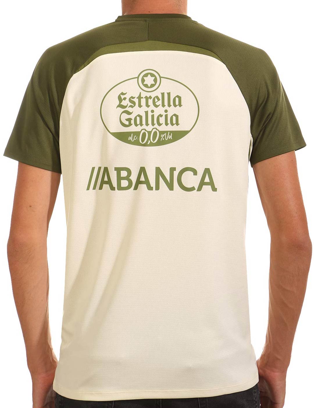 camiseta entreno celta hombre beige/verde