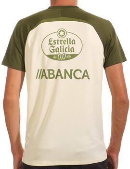 camiseta entreno celta hombre beige/verde