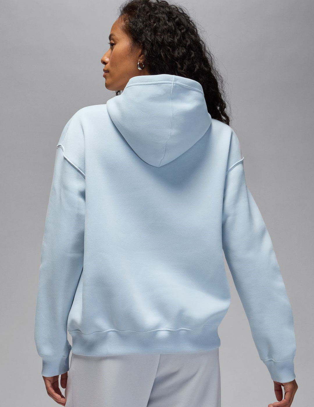sudadera capucha mujer JORDAN BROOKLYN, azul hielo