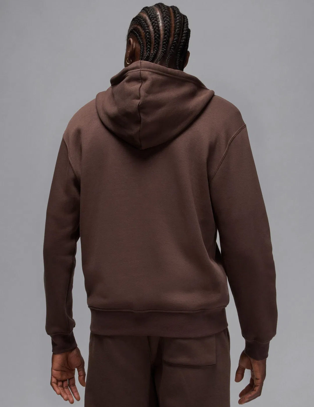 sudadera abierta con cremallera  JORDAN marrón