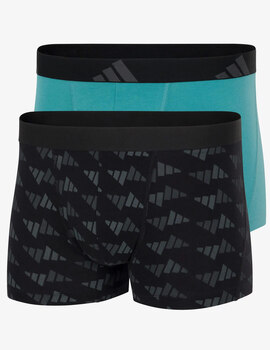 boxer adidas  2P FLEX COTTON negro/verde
