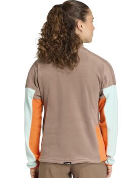 sudadera polar mujer media cremallera adidas Terrex, multicolor