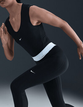 malla mujer NIKE PRO  MID-RISE, negro/celeste