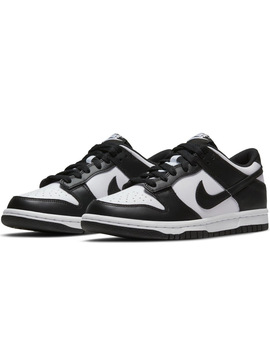 nike DUNK LOW junior, blanco/negro