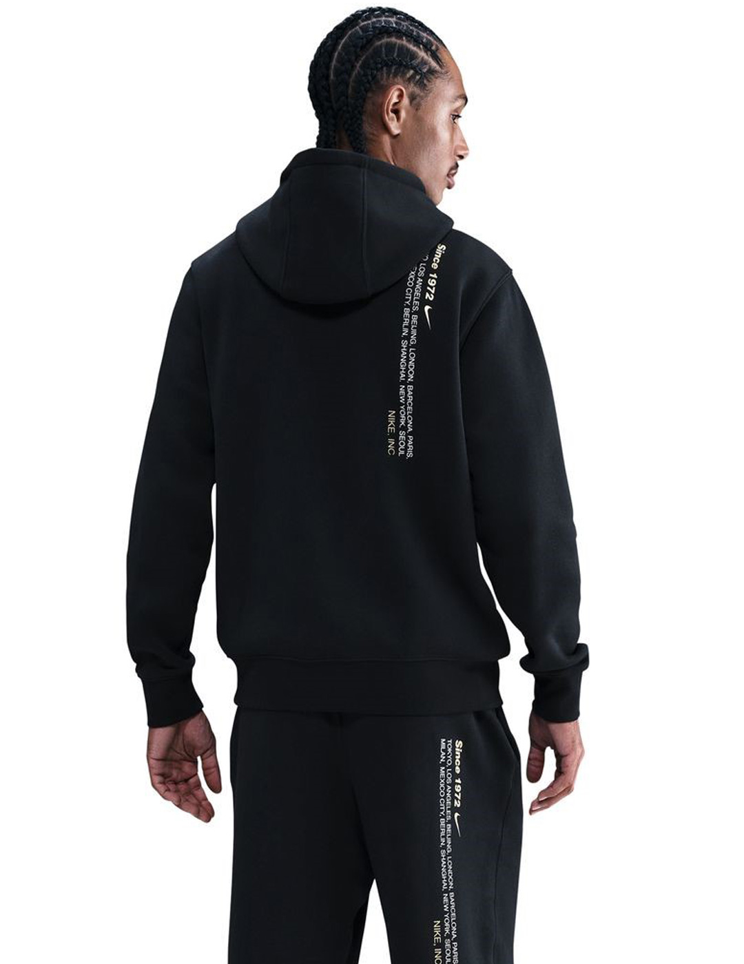 sudadera nike  SPORTSWEAR CLUB MEN'S BUNGEE, negro