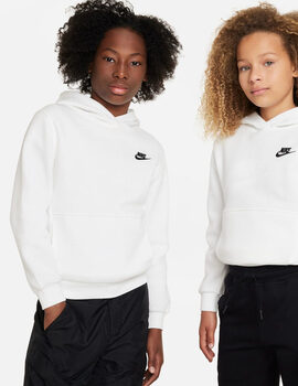 sudadera con capucha nike junior  SPORTSWEAR CLUB, blanco
